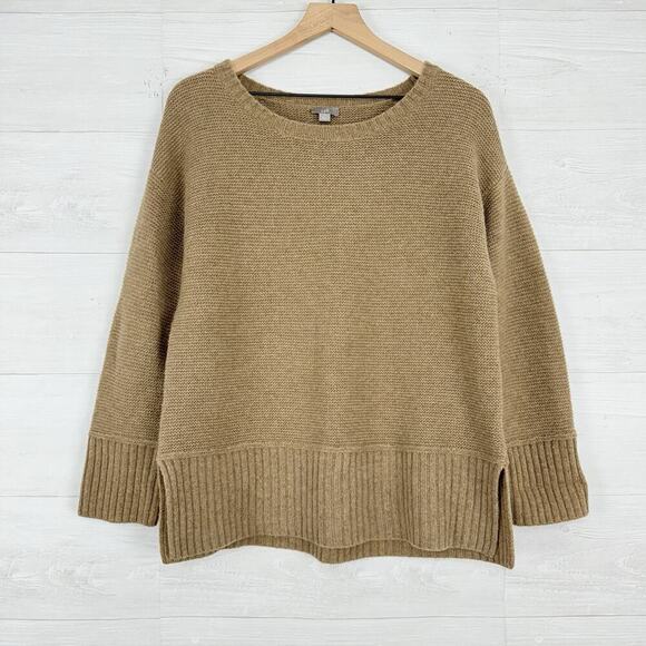 J.Jill Womens Wool Blend Sweater‎ Size M Tan Brown Neutral Minimalist Boxy NWT - Picture 13 of 13